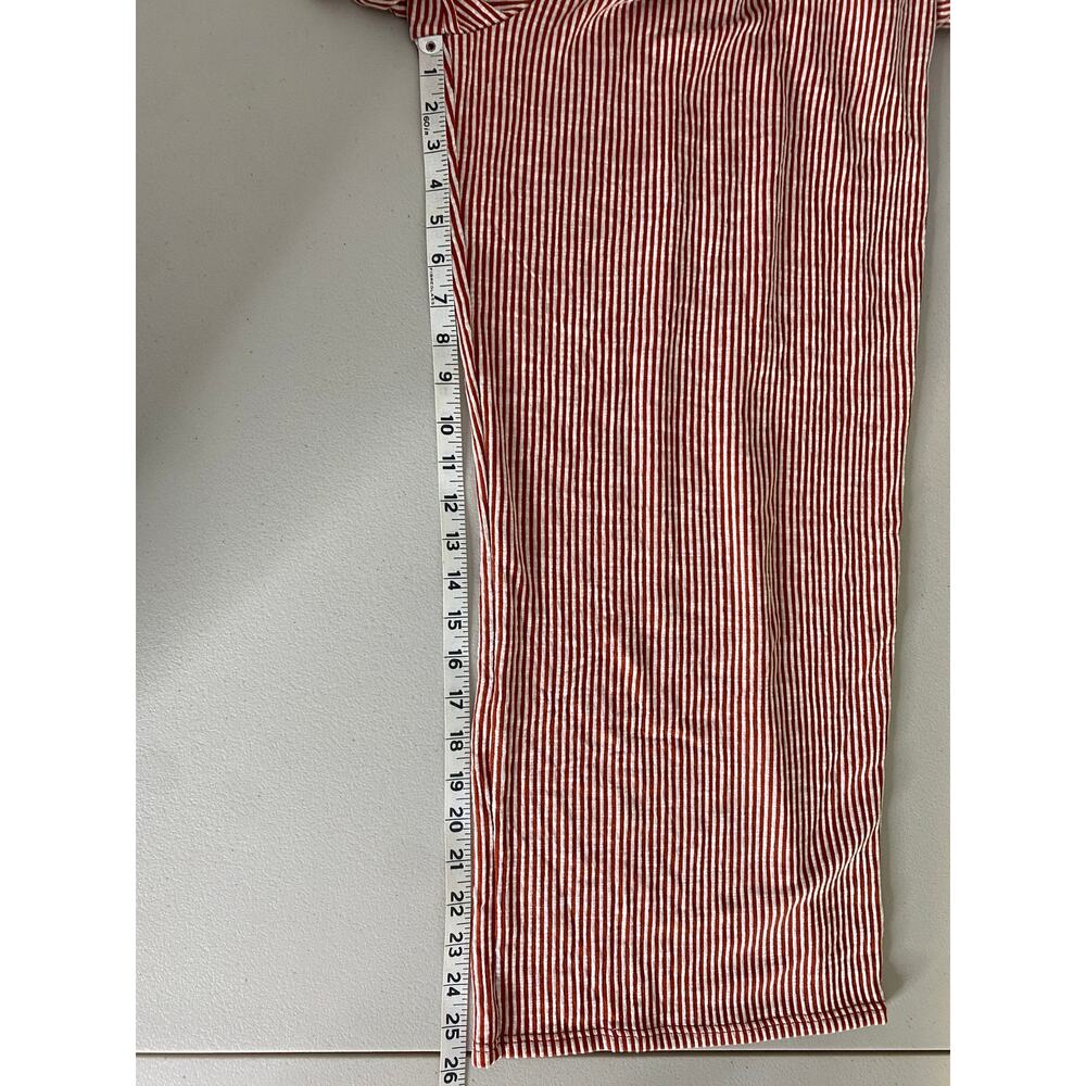 ModCloth For the Bliss of It Jumpsuit High Neck Wide Leg Preppy Red Stripes 2X - Picture 8 of 10